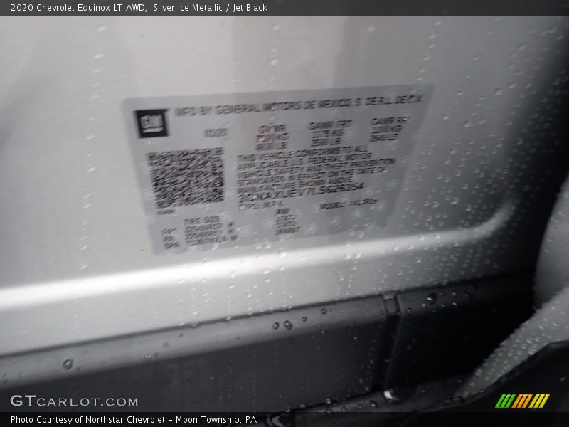 Silver Ice Metallic / Jet Black 2020 Chevrolet Equinox LT AWD