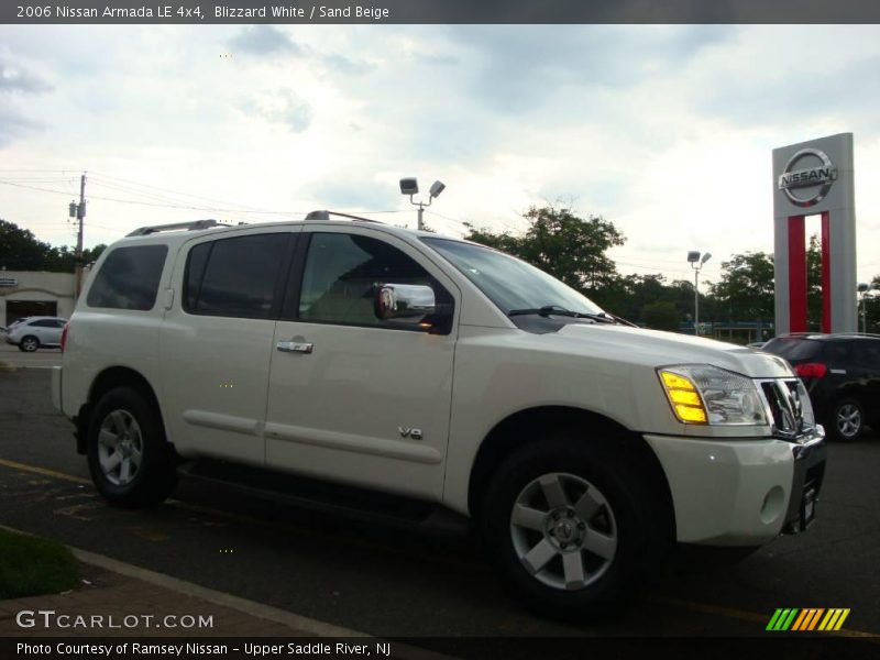 Blizzard White / Sand Beige 2006 Nissan Armada LE 4x4