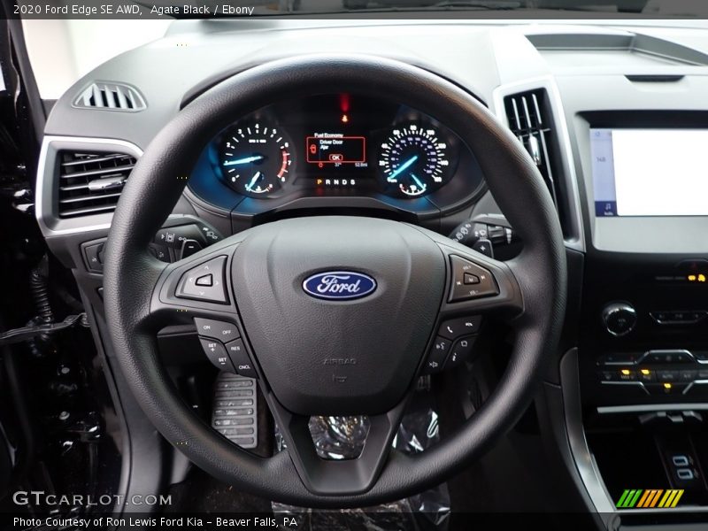 Agate Black / Ebony 2020 Ford Edge SE AWD
