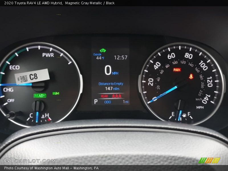 Magnetic Gray Metallic / Black 2020 Toyota RAV4 LE AWD Hybrid