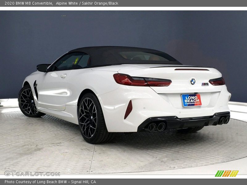 Alpine White / Sakhir Orange/Black 2020 BMW M8 Convertible