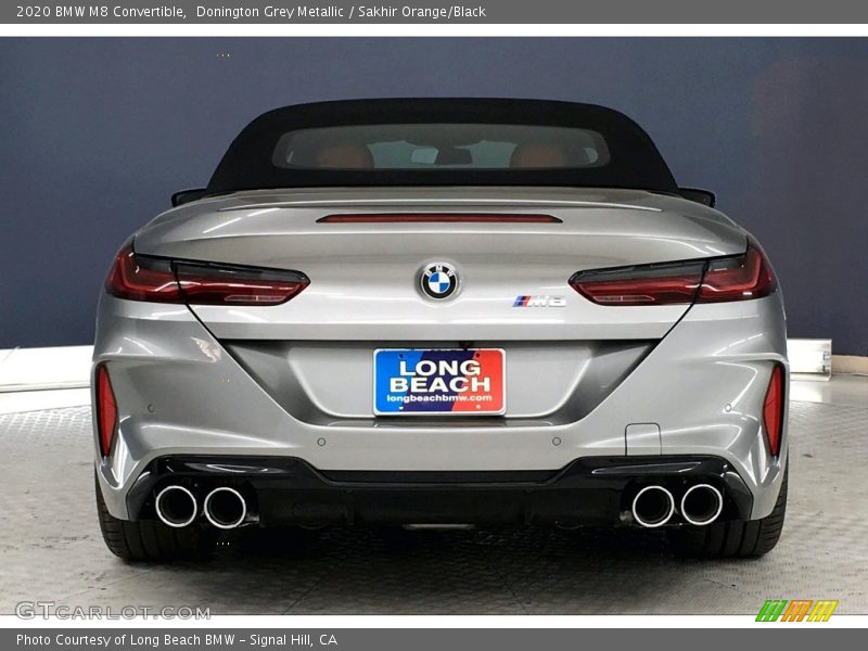 Donington Grey Metallic / Sakhir Orange/Black 2020 BMW M8 Convertible