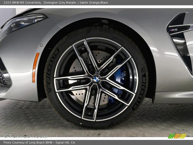 Donington Grey Metallic / Sakhir Orange/Black 2020 BMW M8 Convertible