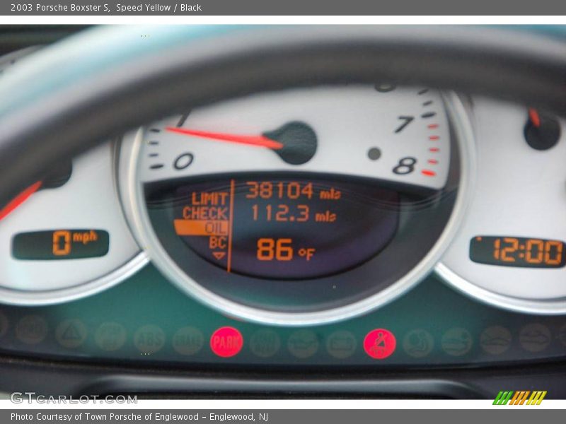 Speed Yellow / Black 2003 Porsche Boxster S