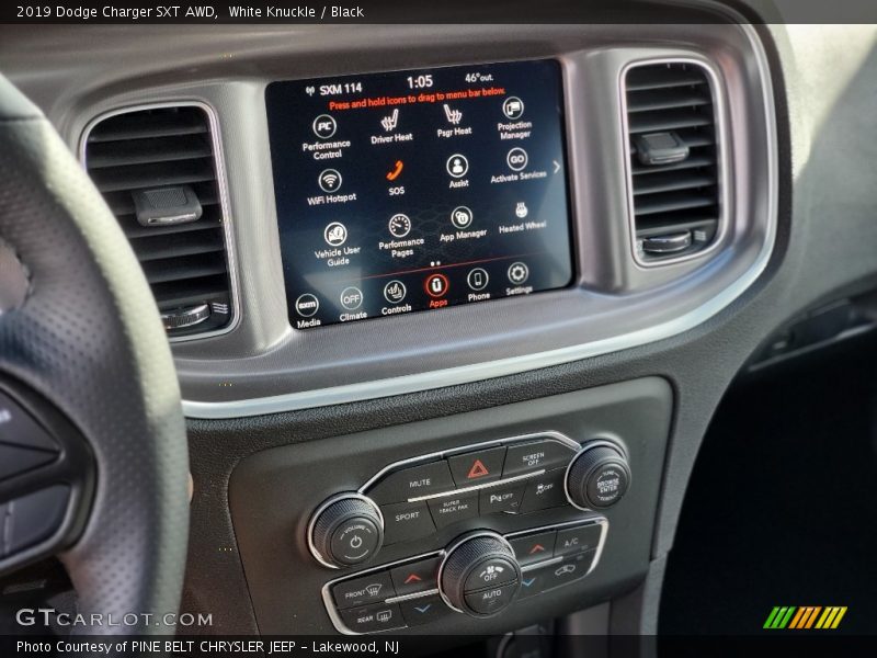 White Knuckle / Black 2019 Dodge Charger SXT AWD
