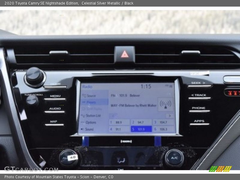 Celestial Silver Metallic / Black 2020 Toyota Camry SE Nightshade Edition