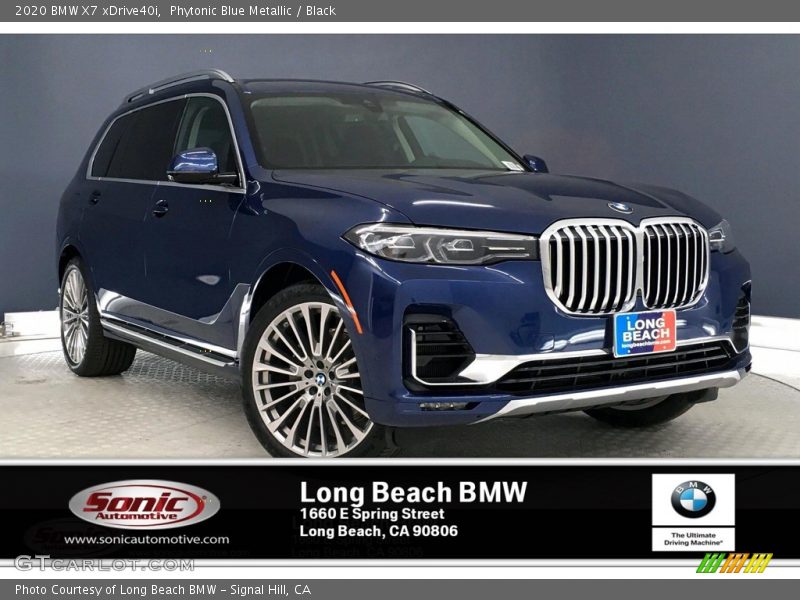 Phytonic Blue Metallic / Black 2020 BMW X7 xDrive40i