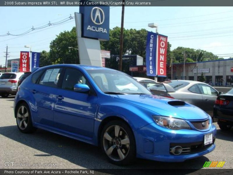 WR Blue Mica / Carbon Black/Graphite Gray Alcantara 2008 Subaru Impreza WRX STi