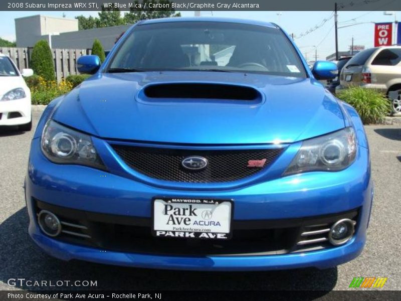 WR Blue Mica / Carbon Black/Graphite Gray Alcantara 2008 Subaru Impreza WRX STi