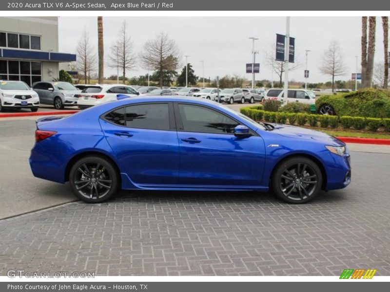 Apex Blue Pearl / Red 2020 Acura TLX V6 A-Spec Sedan