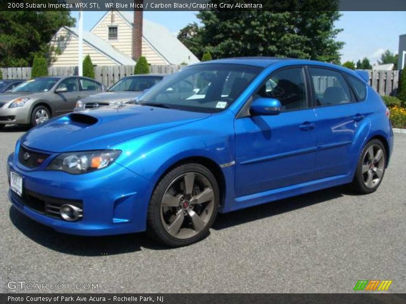 WR Blue Mica / Carbon Black/Graphite Gray Alcantara 2008 Subaru Impreza WRX STi