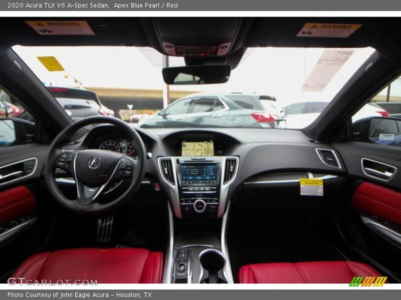 Apex Blue Pearl / Red 2020 Acura TLX V6 A-Spec Sedan
