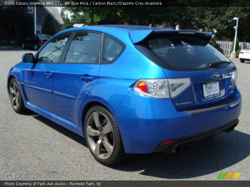 WR Blue Mica / Carbon Black/Graphite Gray Alcantara 2008 Subaru Impreza WRX STi