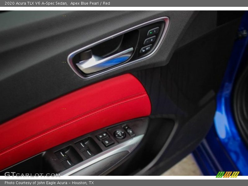 Apex Blue Pearl / Red 2020 Acura TLX V6 A-Spec Sedan