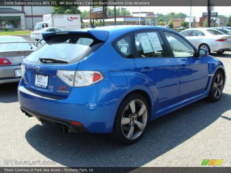 WR Blue Mica / Carbon Black/Graphite Gray Alcantara 2008 Subaru Impreza WRX STi