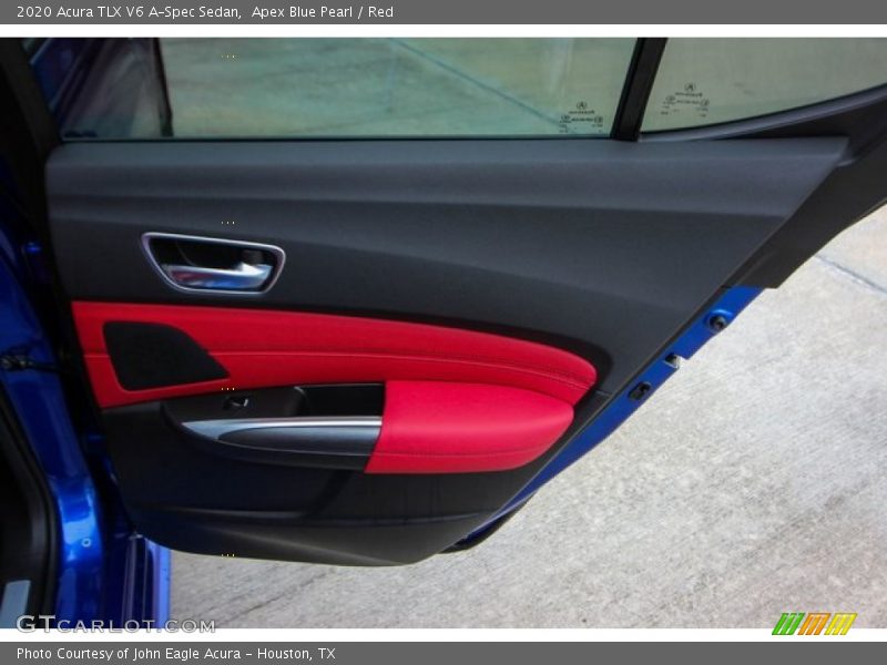 Apex Blue Pearl / Red 2020 Acura TLX V6 A-Spec Sedan