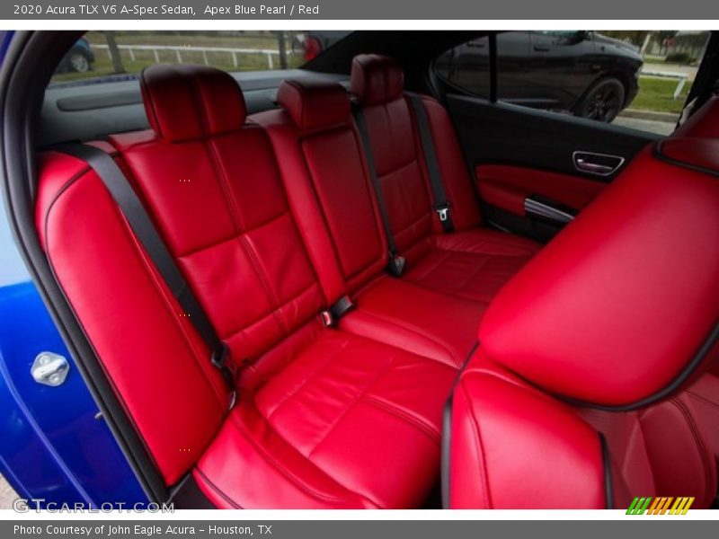 Apex Blue Pearl / Red 2020 Acura TLX V6 A-Spec Sedan