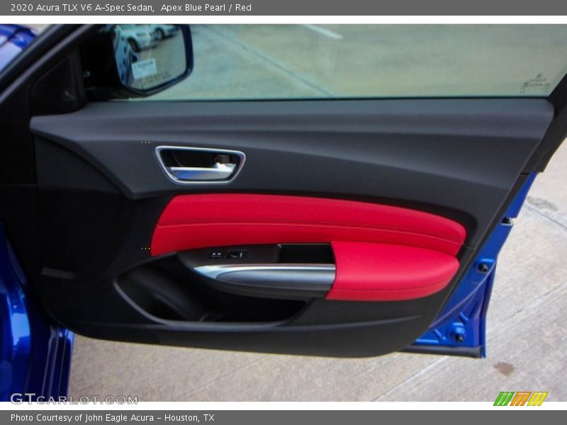 Apex Blue Pearl / Red 2020 Acura TLX V6 A-Spec Sedan