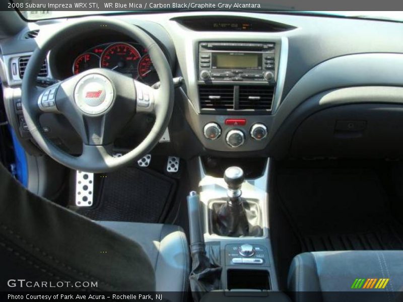 WR Blue Mica / Carbon Black/Graphite Gray Alcantara 2008 Subaru Impreza WRX STi