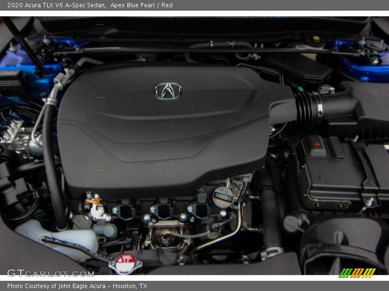 Apex Blue Pearl / Red 2020 Acura TLX V6 A-Spec Sedan