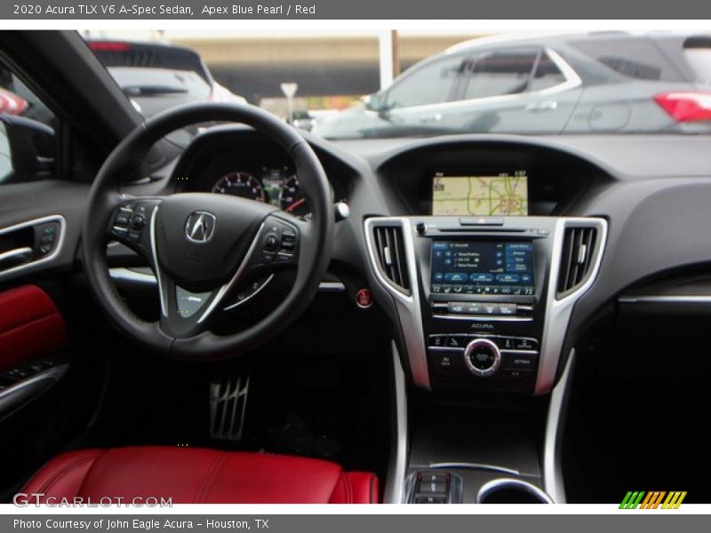 Apex Blue Pearl / Red 2020 Acura TLX V6 A-Spec Sedan