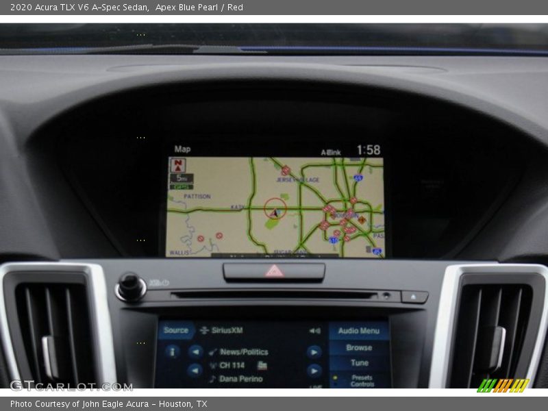 Apex Blue Pearl / Red 2020 Acura TLX V6 A-Spec Sedan