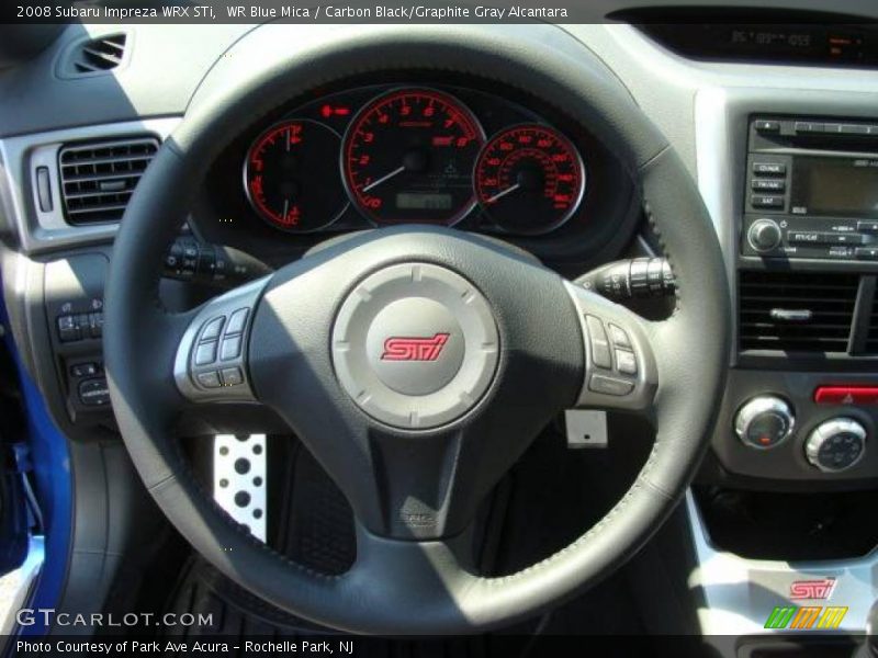 WR Blue Mica / Carbon Black/Graphite Gray Alcantara 2008 Subaru Impreza WRX STi