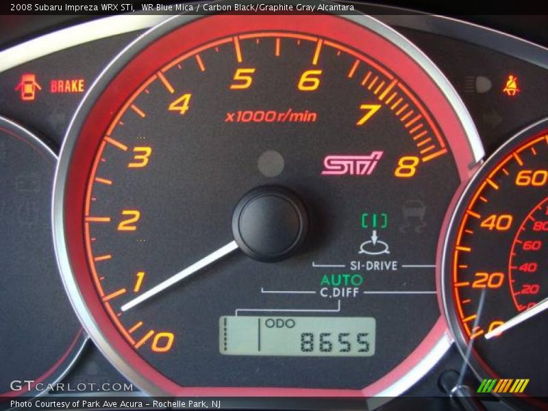 WR Blue Mica / Carbon Black/Graphite Gray Alcantara 2008 Subaru Impreza WRX STi