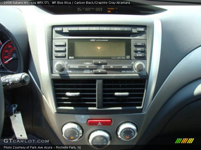 WR Blue Mica / Carbon Black/Graphite Gray Alcantara 2008 Subaru Impreza WRX STi