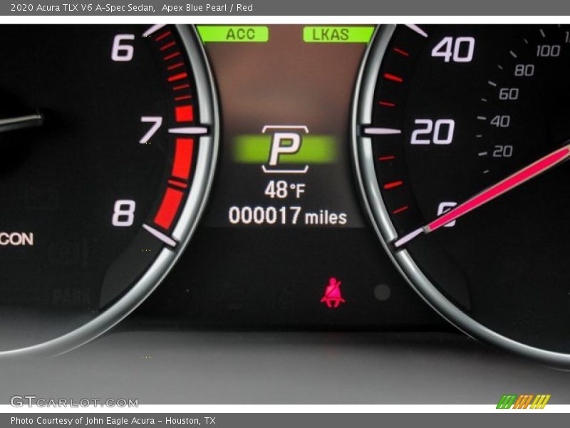 Apex Blue Pearl / Red 2020 Acura TLX V6 A-Spec Sedan