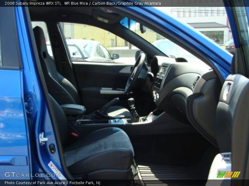 WR Blue Mica / Carbon Black/Graphite Gray Alcantara 2008 Subaru Impreza WRX STi