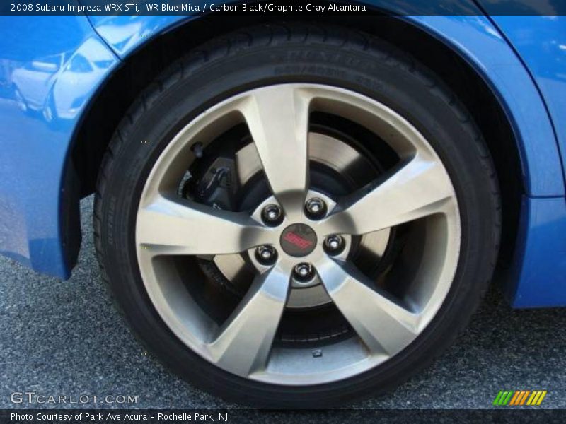 WR Blue Mica / Carbon Black/Graphite Gray Alcantara 2008 Subaru Impreza WRX STi