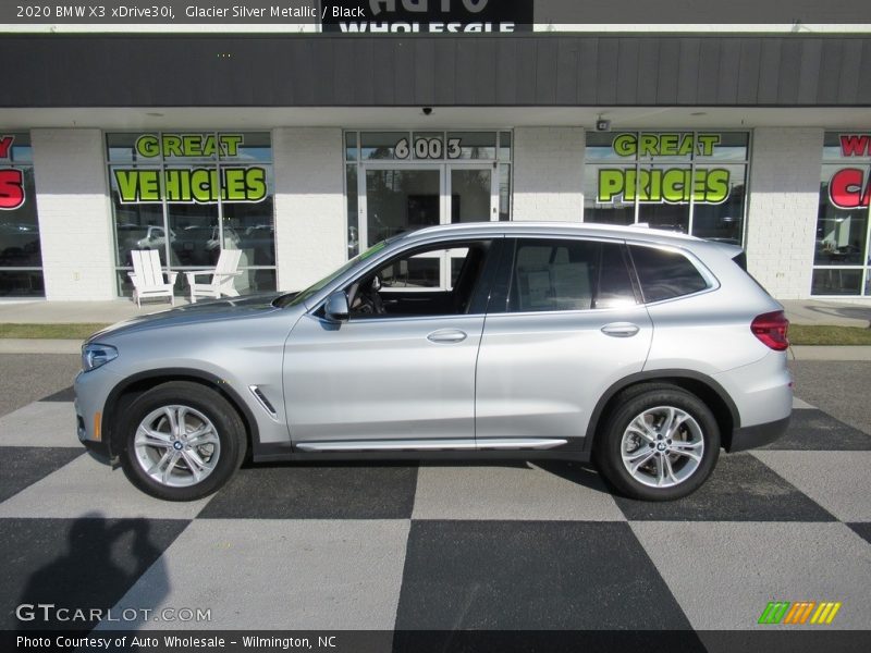 Glacier Silver Metallic / Black 2020 BMW X3 xDrive30i