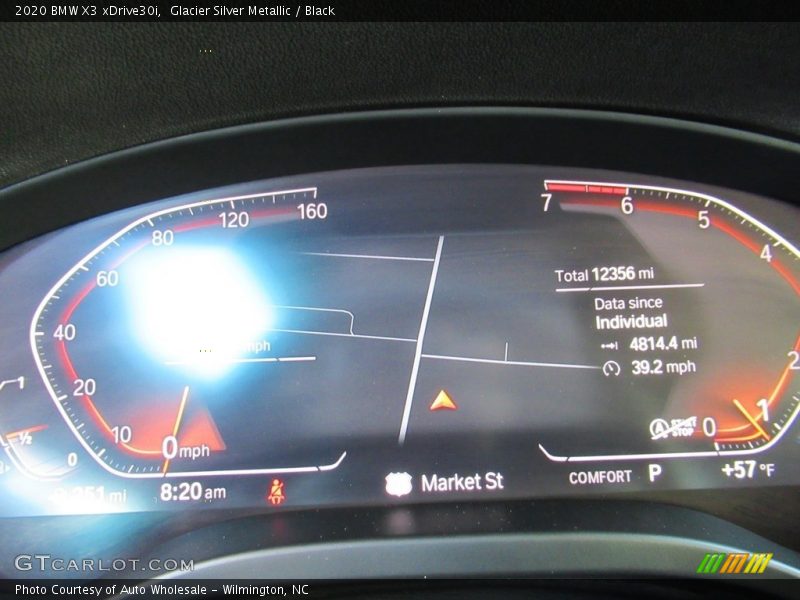 Glacier Silver Metallic / Black 2020 BMW X3 xDrive30i
