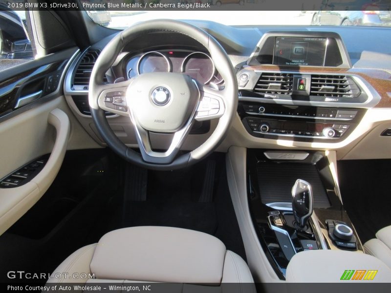 Phytonic Blue Metallic / Canberra Beige/Black 2019 BMW X3 sDrive30i