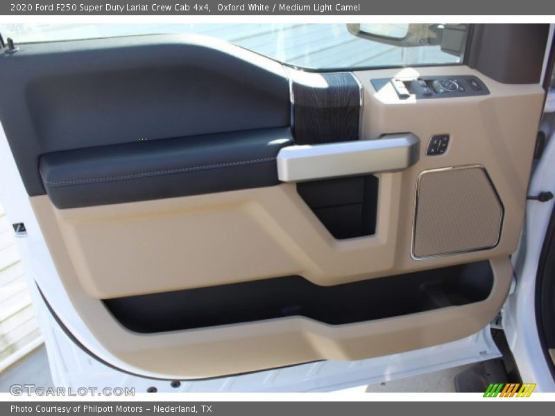 Oxford White / Medium Light Camel 2020 Ford F250 Super Duty Lariat Crew Cab 4x4