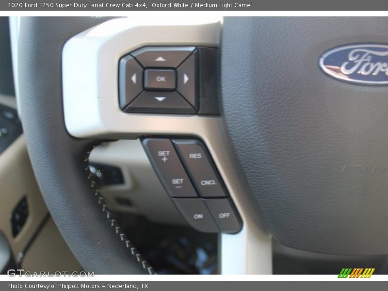 Oxford White / Medium Light Camel 2020 Ford F250 Super Duty Lariat Crew Cab 4x4