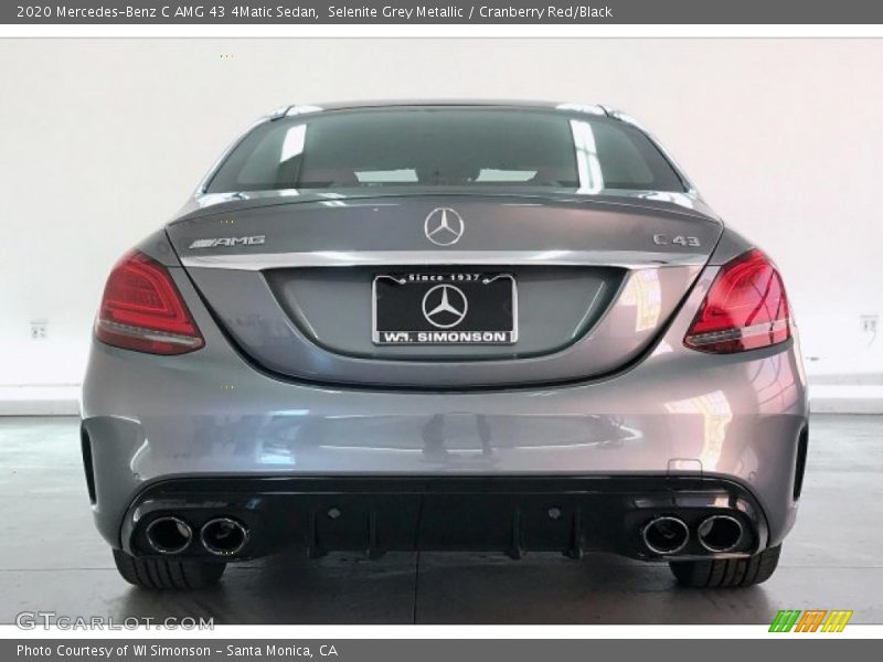 Selenite Grey Metallic / Cranberry Red/Black 2020 Mercedes-Benz C AMG 43 4Matic Sedan