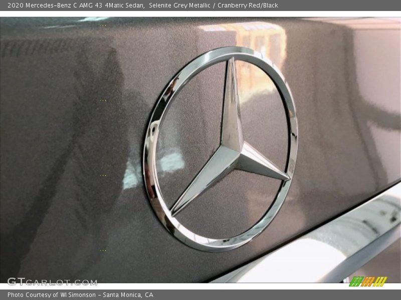 Selenite Grey Metallic / Cranberry Red/Black 2020 Mercedes-Benz C AMG 43 4Matic Sedan