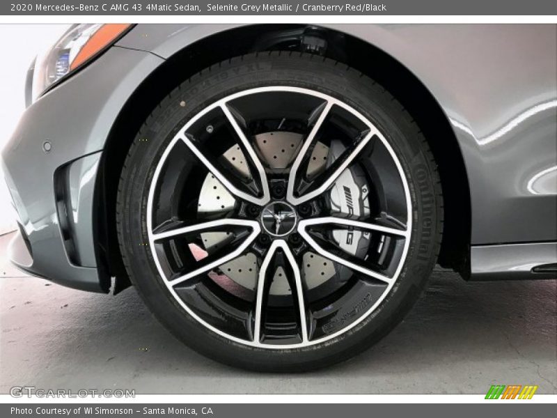 Selenite Grey Metallic / Cranberry Red/Black 2020 Mercedes-Benz C AMG 43 4Matic Sedan