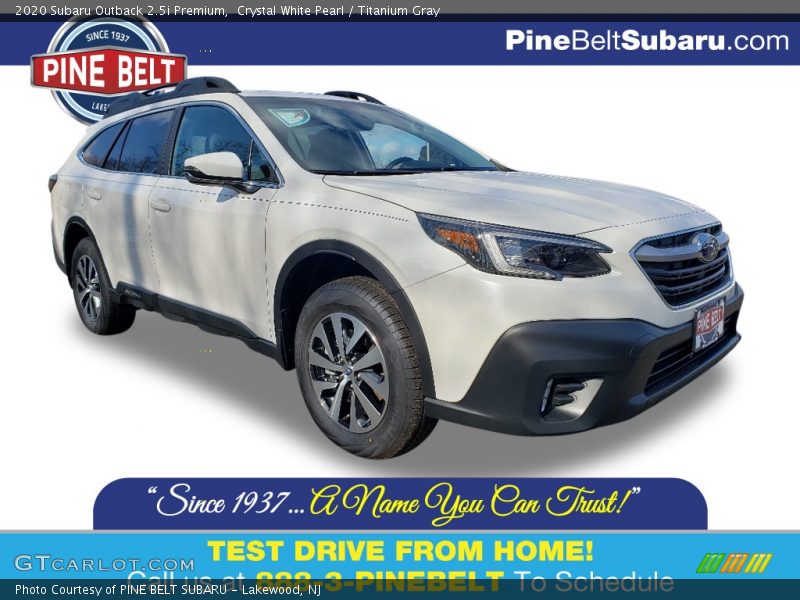 Crystal White Pearl / Titanium Gray 2020 Subaru Outback 2.5i Premium