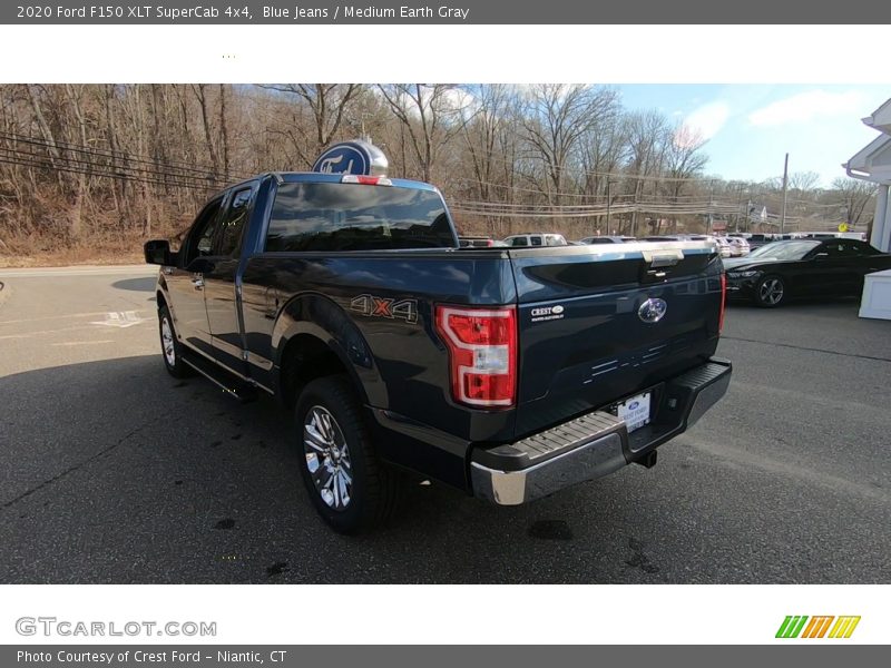 Blue Jeans / Medium Earth Gray 2020 Ford F150 XLT SuperCab 4x4