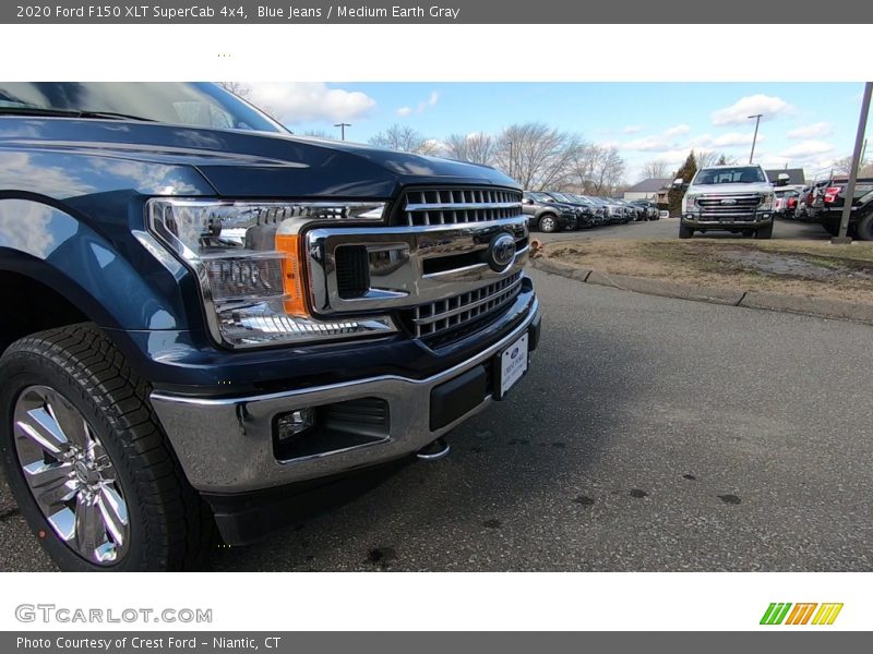 Blue Jeans / Medium Earth Gray 2020 Ford F150 XLT SuperCab 4x4