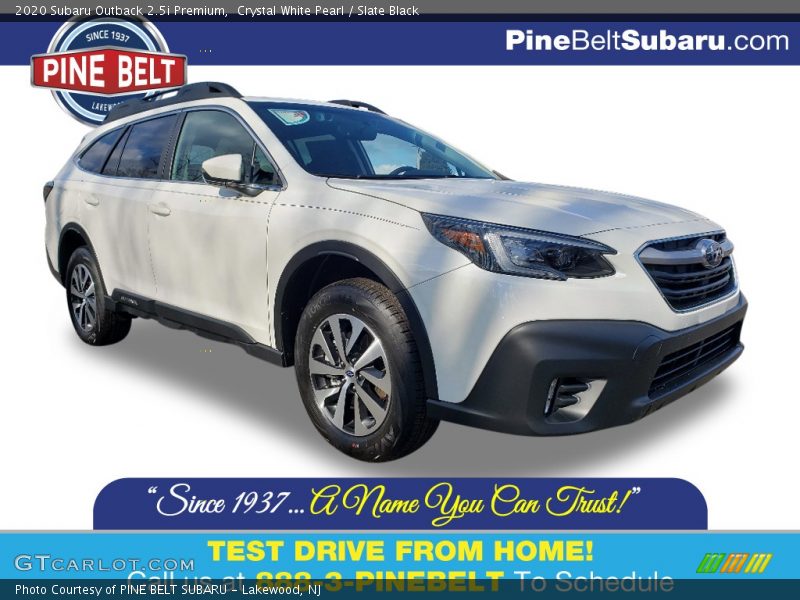 Crystal White Pearl / Slate Black 2020 Subaru Outback 2.5i Premium