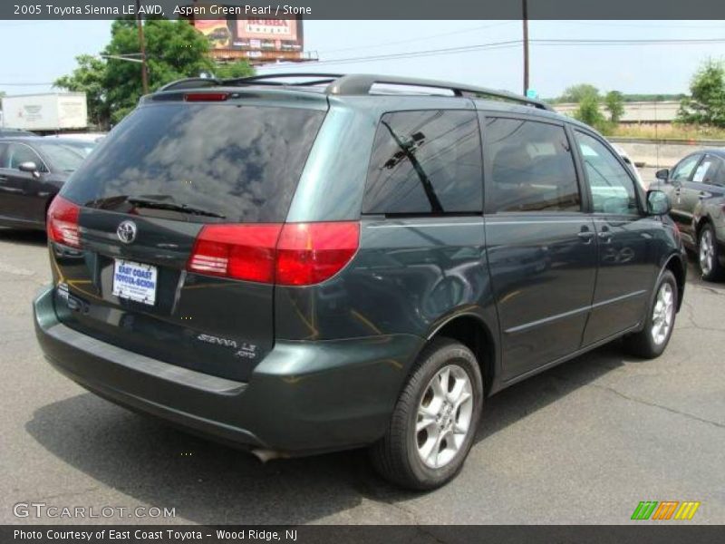 Aspen Green Pearl / Stone 2005 Toyota Sienna LE AWD