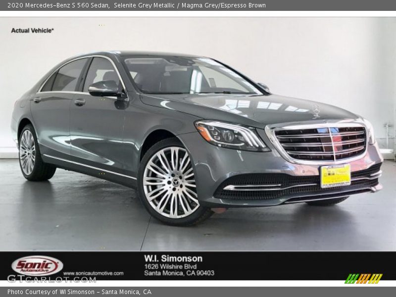 Selenite Grey Metallic / Magma Grey/Espresso Brown 2020 Mercedes-Benz S 560 Sedan