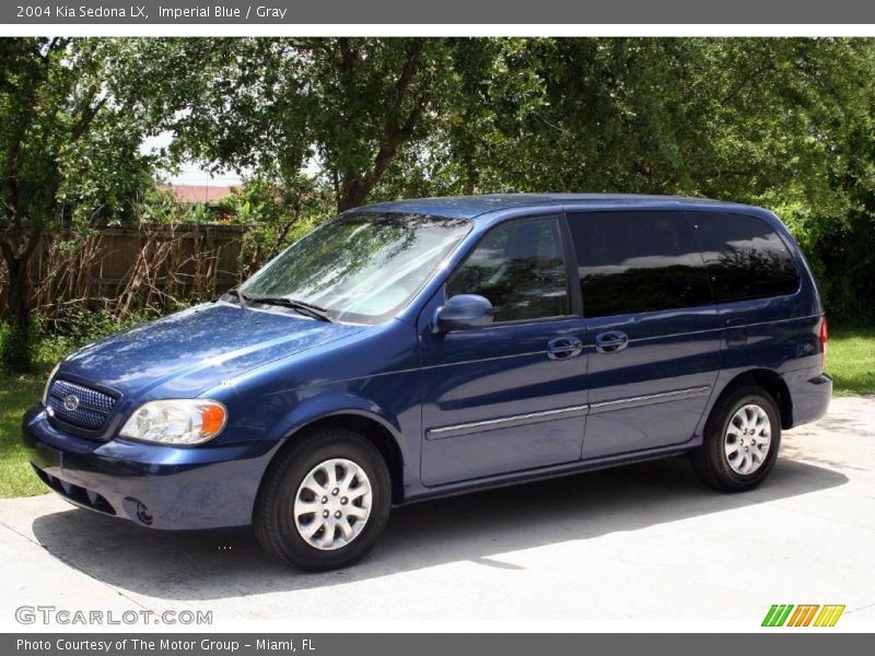 Imperial Blue / Gray 2004 Kia Sedona LX