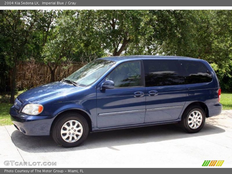 Imperial Blue / Gray 2004 Kia Sedona LX
