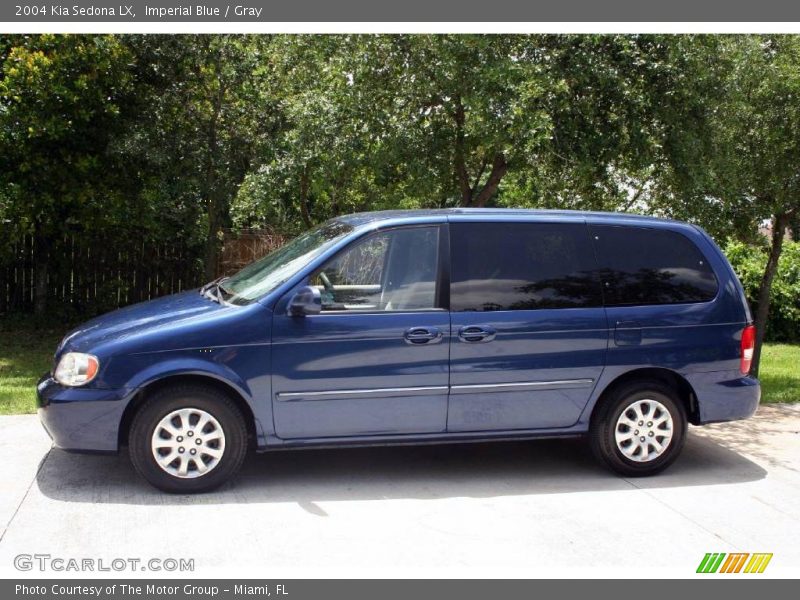 Imperial Blue / Gray 2004 Kia Sedona LX