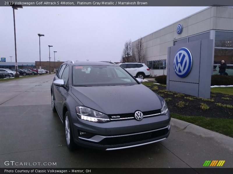 Platinum Gray Metallic / Marrakesh Brown 2019 Volkswagen Golf Alltrack S 4Motion